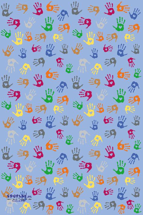 Teppich Hände Rechteck 300 x 200 cm Rote, grüne, gelbe Hände - Kisus e.K. - Kinder, SPiel und Spaß - Kindergarten einrichtung