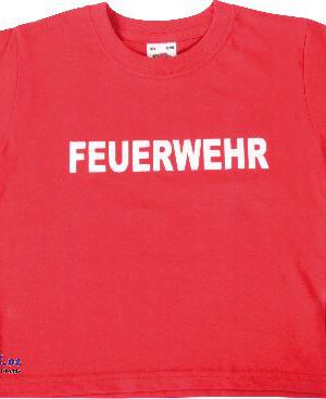 T-Shirt Feuerwehr rot - Kisus e.K. - Kinder ,Spiel und Spaß - Kindergartenausstatutung, Rollenspiel