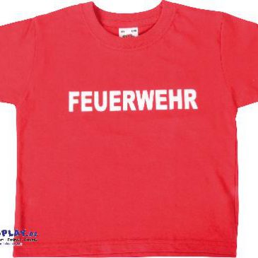 T-Shirt Feuerwehr rot - Kisus e.K. - Kinder ,Spiel und Spaß - Kindergartenausstatutung, Rollenspiel