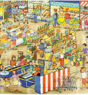 Puzzle Markt Welch ein Einkaufsparadies ist dieser Markt!