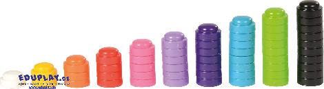 Stapelhütchen farbig 1000 Stück 1.000 farbenfrohe Kunststoff-Hütchen ... zum Stapeln, Sortieren und Zählen. Kisus e.K. - Kinder, Spiel und Spaß