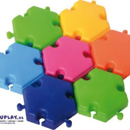 Hexagon Bausteine 96-tlg. Sechseckige Bausteine mit Verbinder - Kisus e.K. - Kinder, Spiel und Spaß