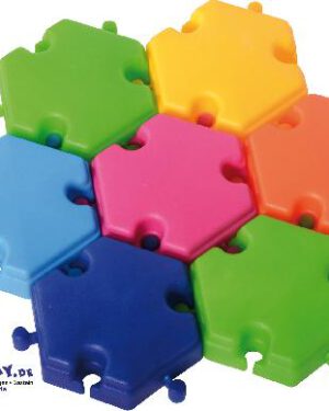 Hexagon Bausteine 96-tlg. Sechseckige Bausteine mit Verbinder - Kisus e.K. - Kinder, Spiel und Spaß