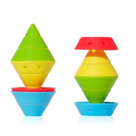 Hix Greifen, beißen, rollen, bauen ... Hix ist ein vielseitiges Konstruktionsspielzeug, das aus vier formbaren Kegeln besteht - Kisus e.K. - Kinder, Spiel und Spaß