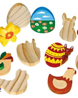 Holzfiguren Ostern Bereit zum Anmalen ... für Kiga-Gruppen. Holzfiguren zum Spielen, Verzieren und Verschenken. - Kisus e.K. - Kinder, Spiel und Spaß - bastelbedarf, osterhase, osterei