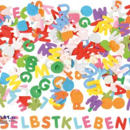 Filzbuchstaben 300 Stück 3 cm Saubere Finger, sauberes Arbeiten ... Einfach das Ölpapier abziehen und schon können die Filzbuchstaben in fröhlichen Farben aufgeklebt werden: für Einladungskarten, zur Beschriftung von Türen, Eigentumskästen und vieles mehr.