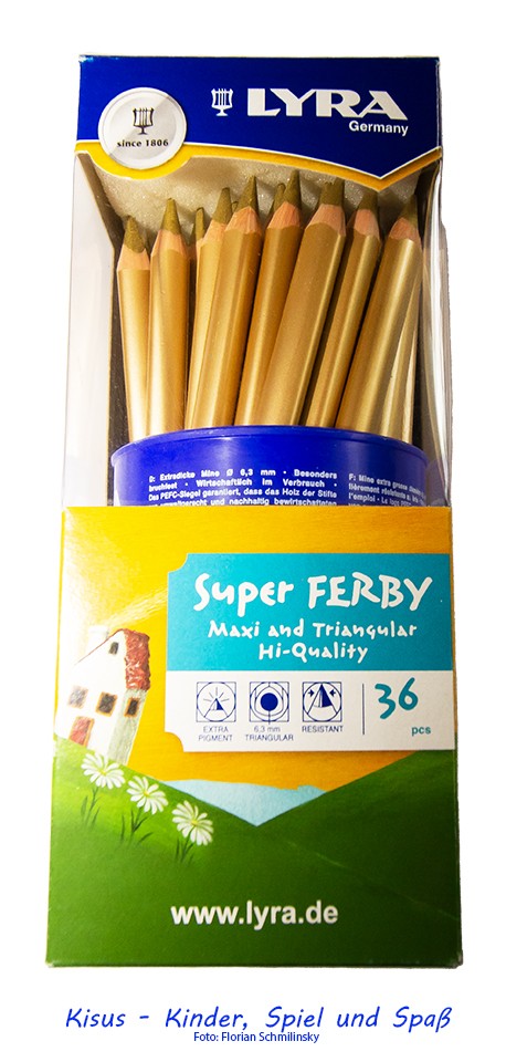 LYRA Super Ferby® Dose, 36 Stifte gold und silber