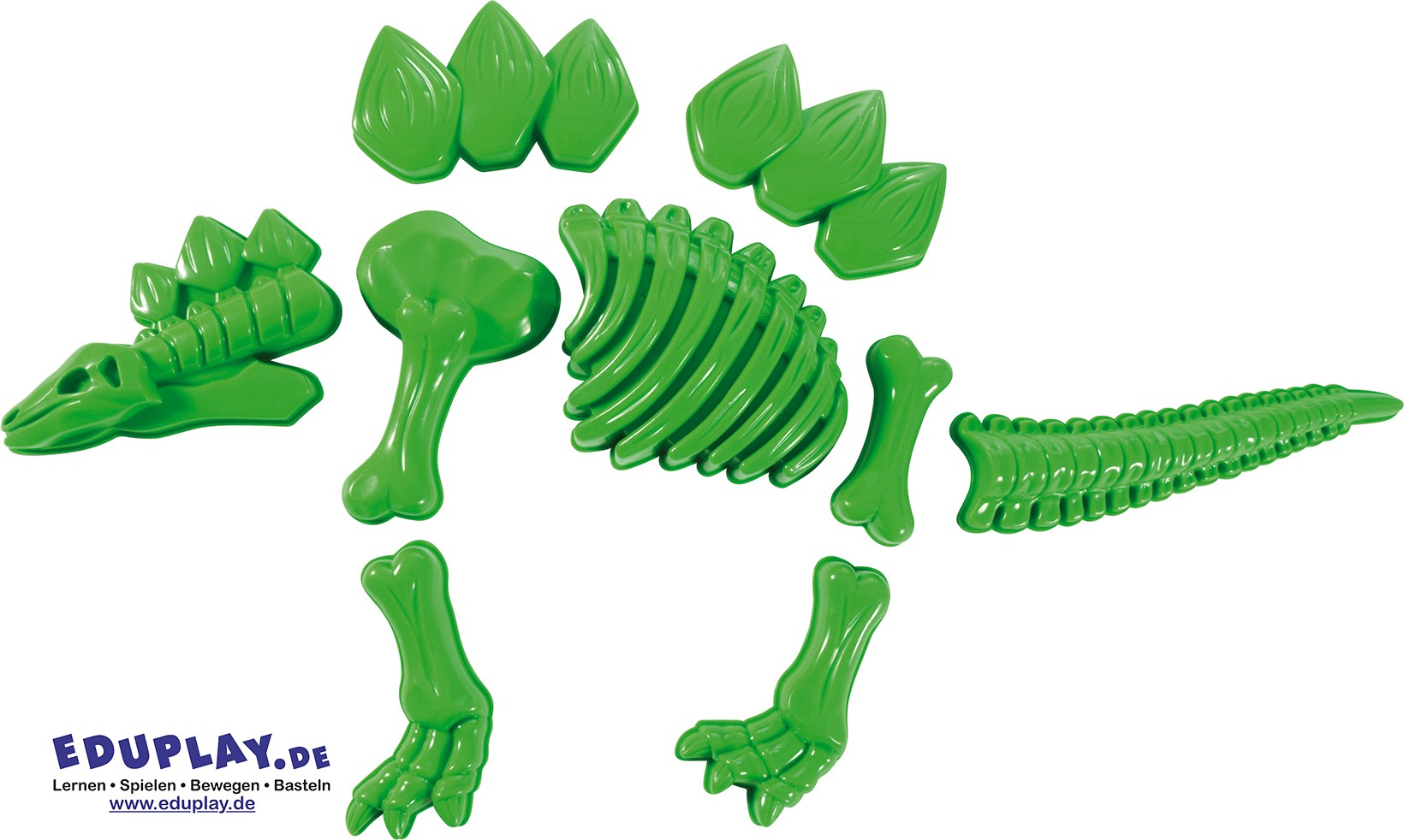 Sandformen Stegosaurus grün Da vergisst man glatt die U(h)rzeit ... beim Formen dieses beeindruckenden Riesentieres.