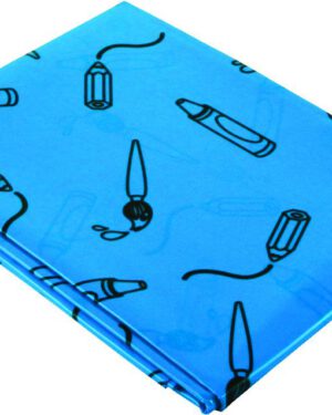 Spritzschutzunterlage Stifte blau