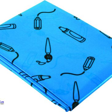 Spritzschutzunterlage Stifte blau