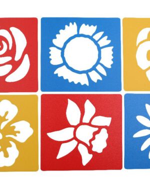 Stencil Blumen 6er Set mit Blumenmotiven