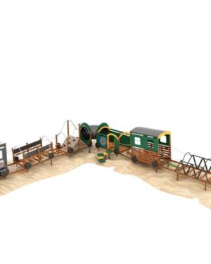 Eisenbahn, 12-teilig – mit Kriechtunnel