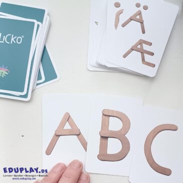 ABC Spielkarten Ein Kartenspiel ... mit Abbildungen aller Buchstaben des Alphabets. Die Karten regen an zu Buchstabieren sowie das Legen von Wörtern.