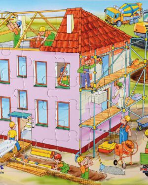 Puzzle Baustelle Ganz viel zu entdecken ... gibt es auf diesen wunderschön illustrierten Puzzles. 35 Teile.