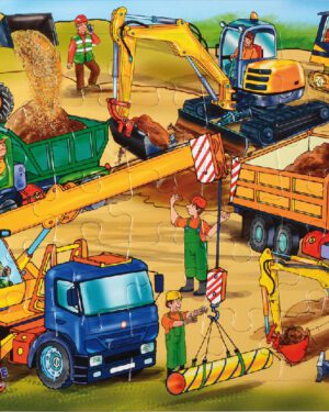 Puzzle Baumaschinen Ganz viel zu entdecken ... gibt es auf diesen wunderschön illustrierten Puzzles. 35 Teile.