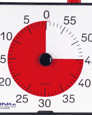 Countdown XL Timer mit Pause-Taste Große, lautlose Countdown-Uhr mit gespiegeltem Ziffernblatt ... Die lautlos, rückwärts laufende Uhr mit gespiegeltem Ziffernblatt zeigt exakt, wie viele Minuten verbleiben. Die Zeit kann mit einem gut greifbaren Drehknopf eingestellt werden und läuft im Uhrzeigersinn ab. Der farbige Bereich vermittelt auf einen Blick die Zeit-Information, ohne dass die Schüler von ihrer Aufgabe abgelenkt werden. Das Tonsignal zum Ablauf der Zeit kann laut, leise oder lautlos und in 8 verschiedenen Längen eingestellt werden. Mit ausklappbaren Standfüßchen, Wand-Aufhängebohrung und rückseitigem Magnet zum Anbringen an der Tafel.