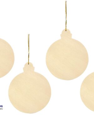 Christbaumkugeln 4er Set Große Fläche für kleine Künstler ... Der ganz persönliche Schmuck für den Weinachtsbaum sind diese Kugeln mit Goldfaden.