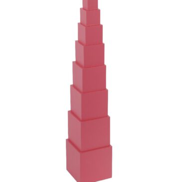 Montessori Rosa Turm Verständnis für Größen und Volumen entwickeln ... Der Rosa Turm fördert auf spielerische Weise die visuelle Wahrnehmung und das Verständnis von Größenverhältnissen. Kinder stapeln die zehn Würfel, um einen harmonischen Turm zu bauen, und lernen dabei Begriffe wie größer und kleiner sowie grundlegende Konzepte der Geometrie und des Volumens. Durch verschiedene Übungen wird die Feinmotorik gestärkt, während das eigenständige Entdecken von Kombinationen und Mustern die Kreativität anregt. Der Rosa Turm bietet vielseitige Einsatzmöglichkeiten und kann mit anderen Montessori-Materialien kombiniert werden. Die Würfel sind mit umweltfreundlicher, matter rosa Lackierung versehen.