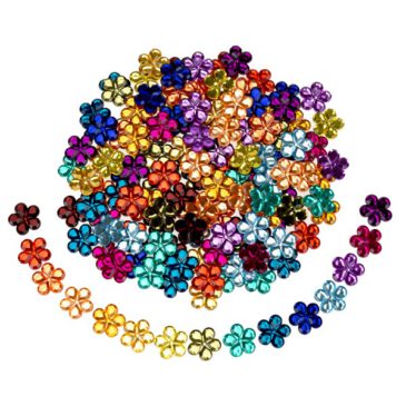 Klicken Sie für eine grössere Ansicht Funkelsteine Blume II 150-tlg. Die 150-tlg. Funkelsteine ... sind nicht nur wunderschön zu betrachten! Ausgelegt auf dem Farbenkreisteppich, farbig sortiert oder fantasievoll gemischt, vermitteln sie eine beruhigende Wirkung. Natürlich eignen sich die Blumen auch herrlich zum Verzieren und - oder Sortieren.