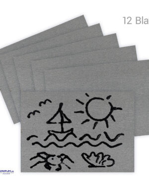 Malen mit Wasser wie von Zauberhand ... Das Papier ist wahrhaft magisch: Nur mit Wasser können Kinder auf dem Vlies mit Beschichtung malen und schreiben. Sobald das Wasser trocknet verschwindet das Motiv wieder. Die Rückseite bleibt dabei trocken. Water Magic Paper A4 12er Set