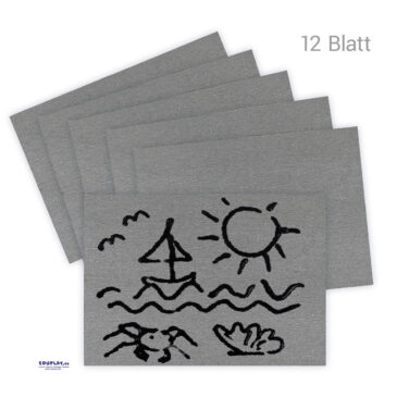 Malen mit Wasser wie von Zauberhand ... Das Papier ist wahrhaft magisch: Nur mit Wasser können Kinder auf dem Vlies mit Beschichtung malen und schreiben. Sobald das Wasser trocknet verschwindet das Motiv wieder. Die Rückseite bleibt dabei trocken. Water Magic Paper A4 12er Set