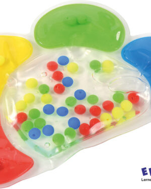 Flüssigkeits-Sortierpad Kügelchen fühlen, Farben erkennen und sortieren durch Drücken ... Dieses faszinierende Spiel animiert Kinder, mit ihren Fingern bunte Kügelchen durch die weiche Flüssigkeit in das passende Farbfeld zu drücken. Dabei werden Feinmotorik, Konzentration und Farberkennung gefördert.